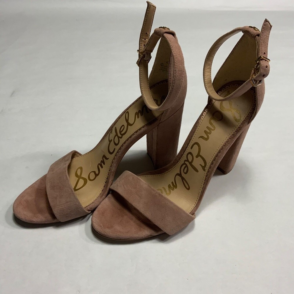 Sam Edelman woman’s Sz 8M Blush Pink Ankle Strap Open Tow Block Heel Sandal - Picture 8 of 8
